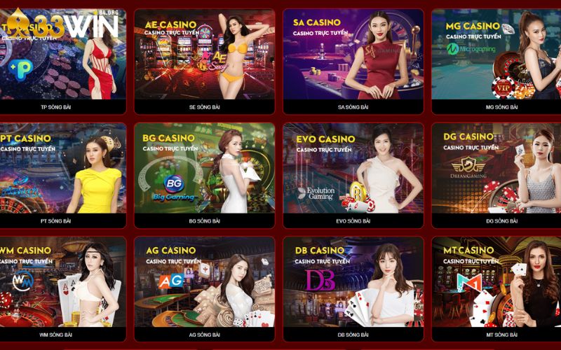 Các sảnh chơi Live Casino tại 33win84